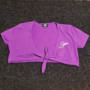 Selena Purple Tie up shirt